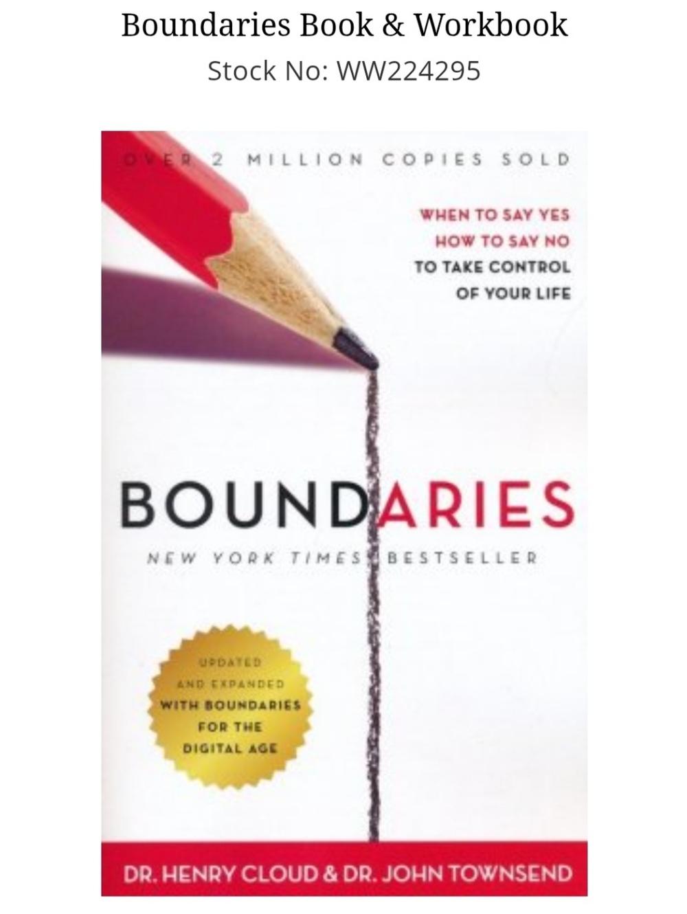 Boundaries Book and Workbook